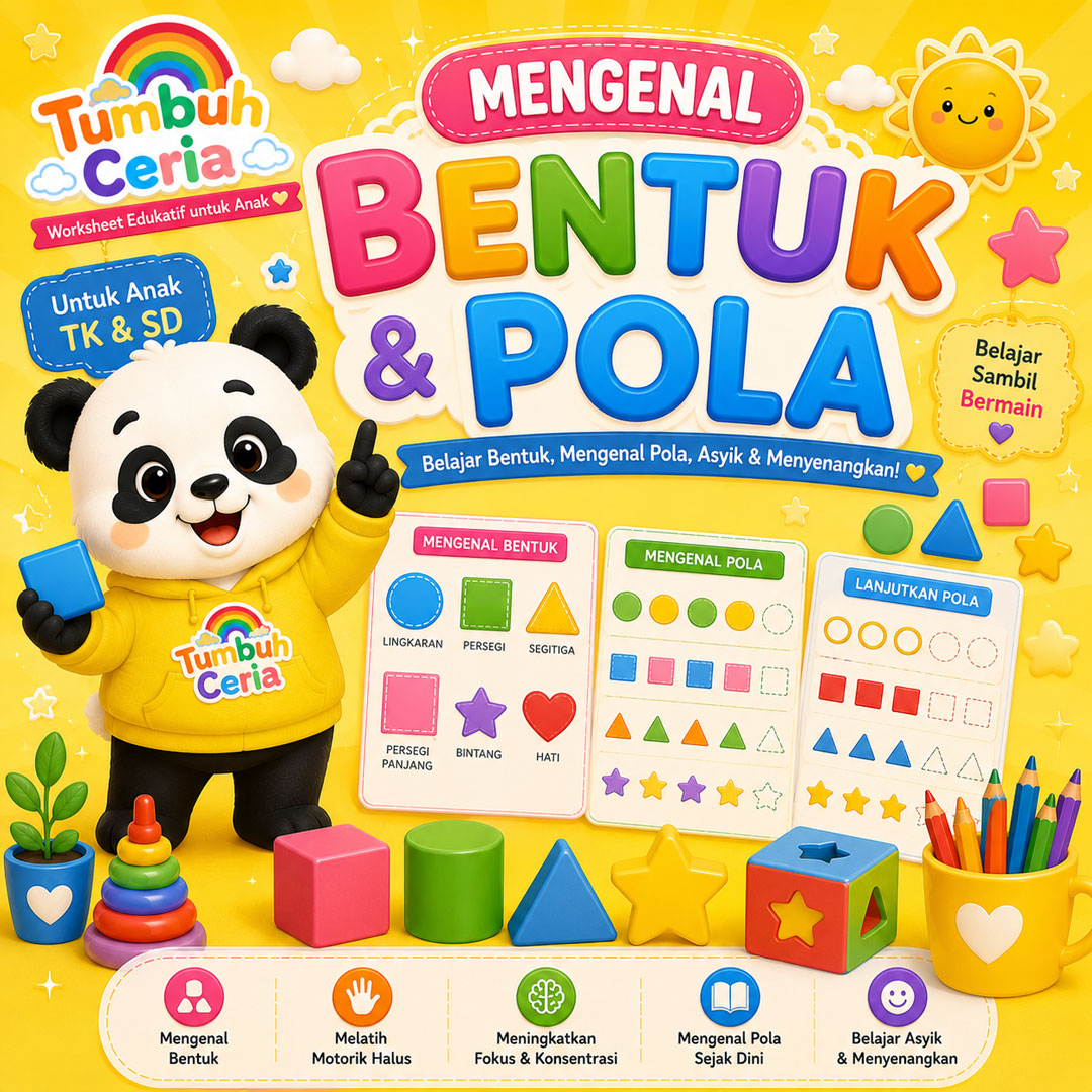 Preview worksheet Mengenal Bentuk & Pola